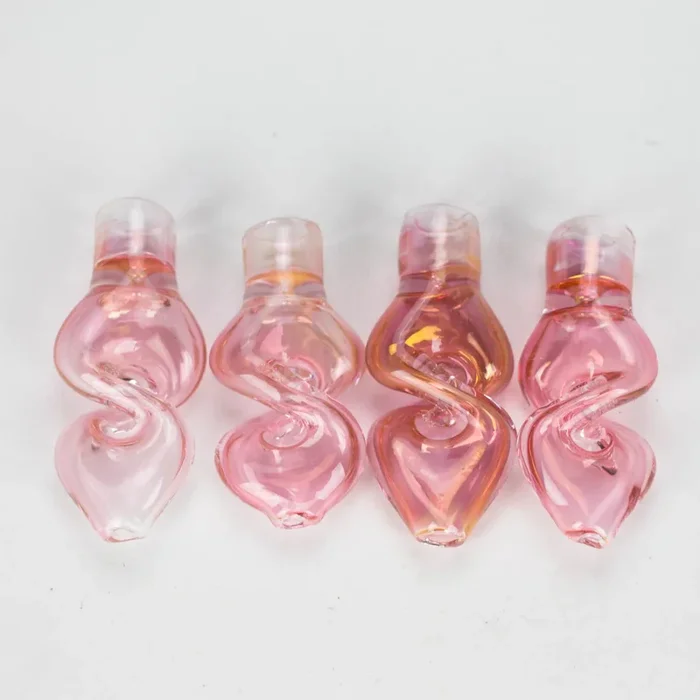 2.5″ Pink Gold Fumed Glass Twist Pipe