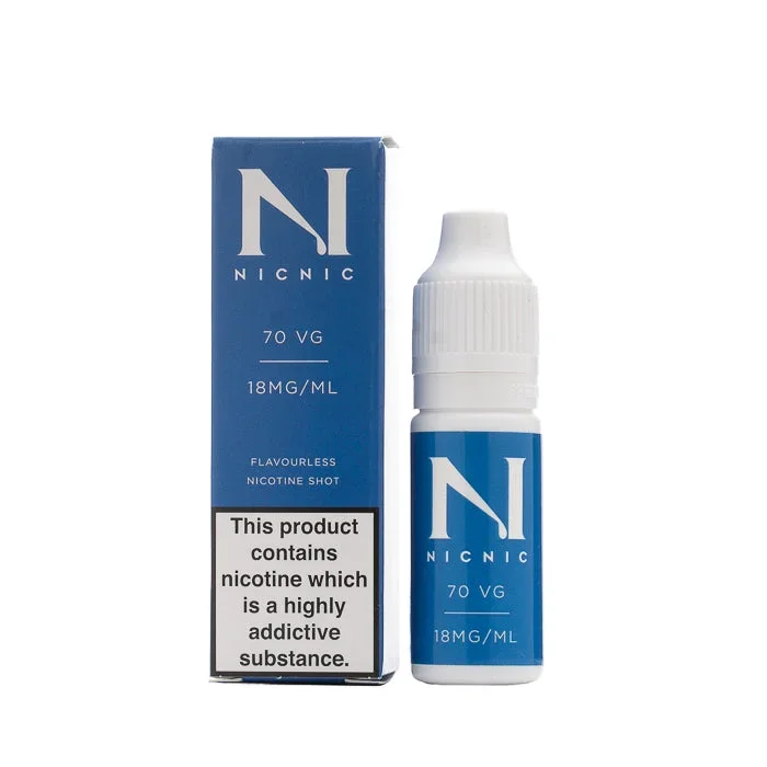 70VG 18mg Nicotine Shot by Nic Nic (Twin-Pack)