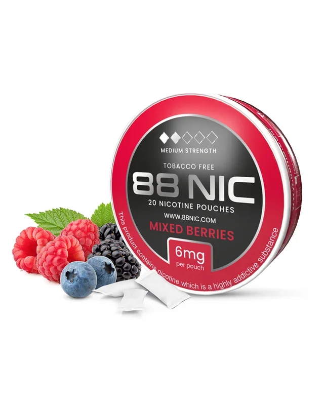 88 Nic Mixed Berries Nicotine Pouches