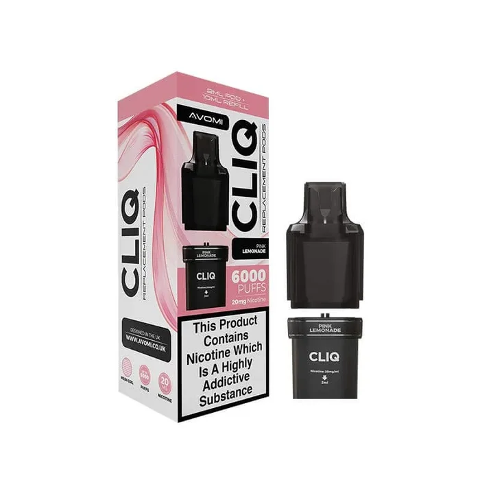 Avomi CLIQ Prefilled Vape Pod + Refill – Pink Lemonade