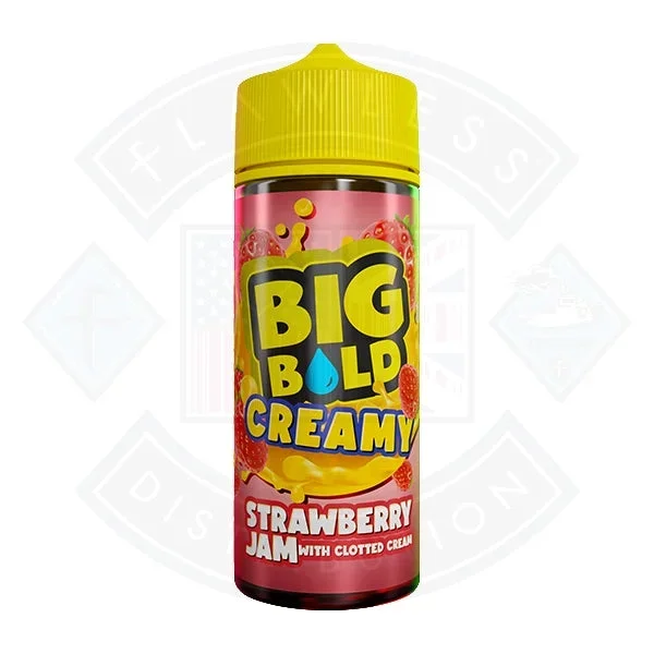 Big Bold Creamy – Strawberry Jam With Clotted Cream 0mg 100ml Shortfill