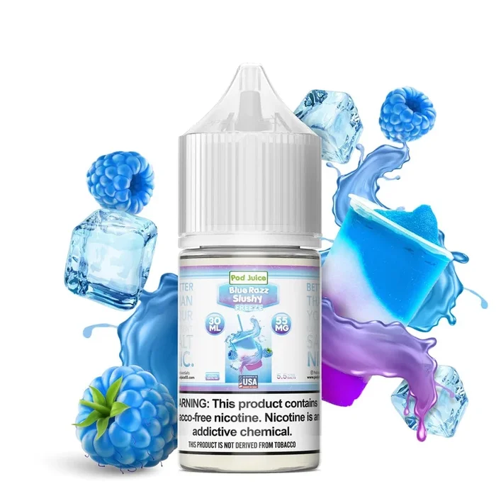 Blue Razz Slushy FREEZE SALT – Pod Juice – 30mL