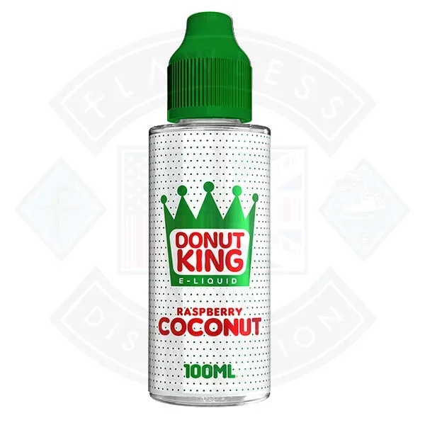 Donut King – Raspberry Coconut 0mg 100ml Shortfill