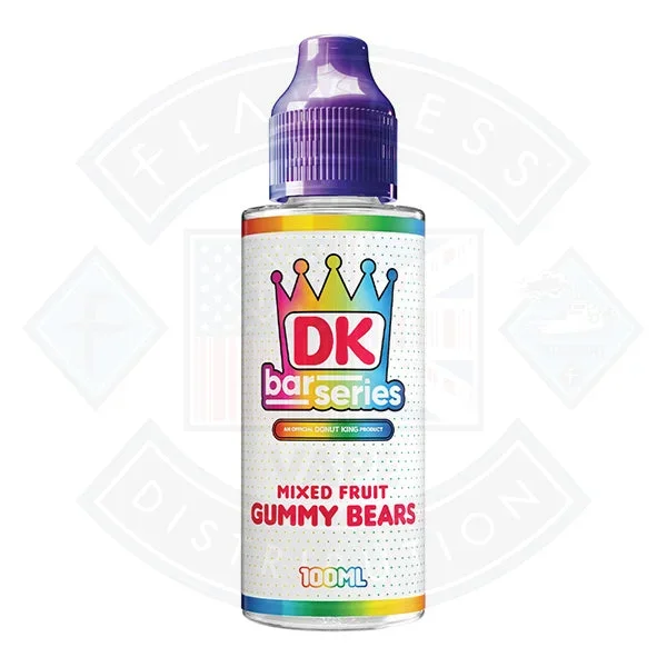 Donut King Bar Series – Gummy Bears 0mg 100ml Shortfill