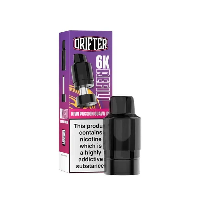 Drifter 6K Kiwi Passionfruit Guava Ice Prefilled Vape Pod + Refill – 1PK