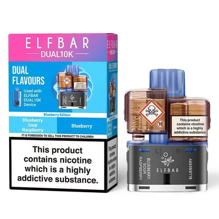 ELFBAR Dual 10K Blueberry Edition Prefilled Pod + Refill