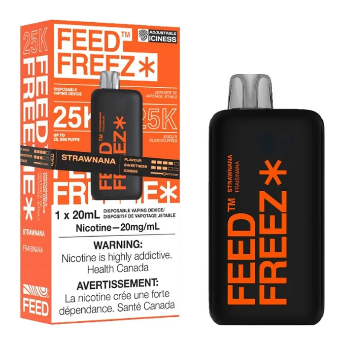 FEED Freez 25K Disposable Vape Device – Strawnana 20ml