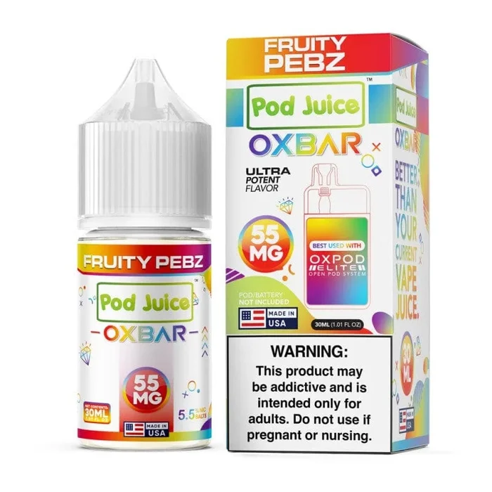 Fruity Pebz SALT – Oxbar x Pod Juice – 30mL
