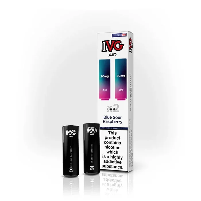 IVG Air Blue Sour Raspberry Prefilled Vape Pods – 20mg