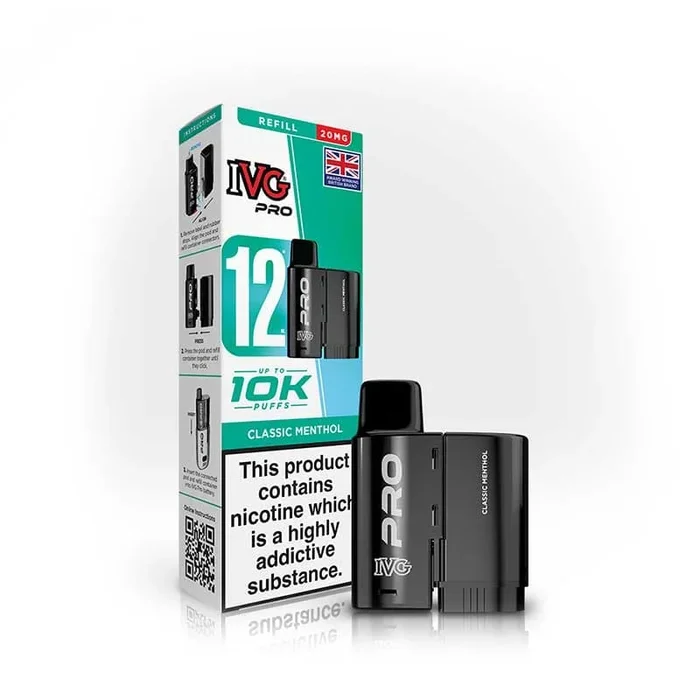 IVG Pro 12 Classic Menthol Prefilled Vape Pod + Refill