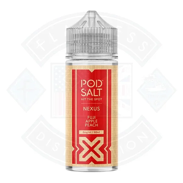 Pod Salt Nexus Fuji Apple Peach 0mg 100ml Shortfill