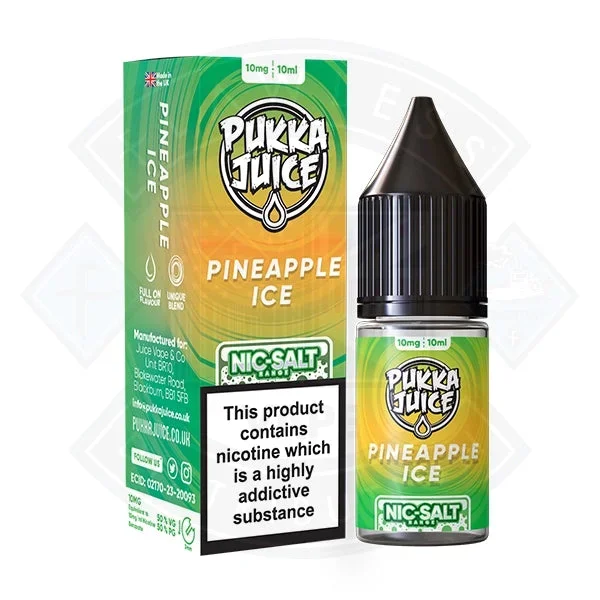 Pukka Juice – Nic Salt Pineapple ICE 10ml E-liquid