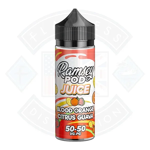 Ramsey Pod Juice Blood Orange Citrus Guava 0mg 100ml Shortfill