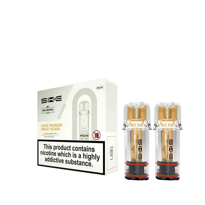 SKE Crystal Plus Kiwi Passion Fruit Guava Pre-Filled Pods 20mg – 2 x Pack