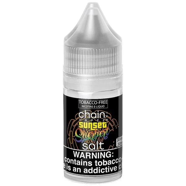 Sunset Sherbert by Chain Vapez Salt Series E-Liquid 30mL (Salt Nic)