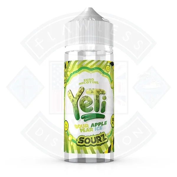 Yeti Sourz Apple Pear Ice 0mg 100ml Shortfill E-Liquid
