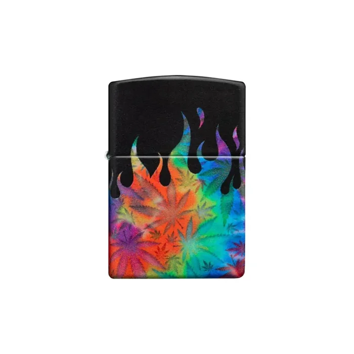 Zippo Lighter – Blazing Leaf Design